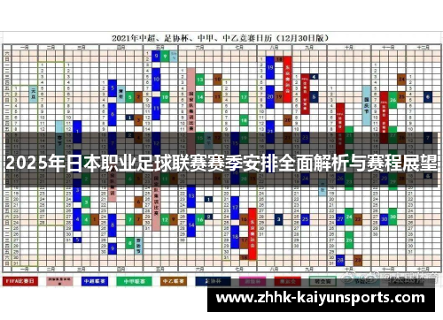 2025年日本职业足球联赛赛季安排全面解析与赛程展望