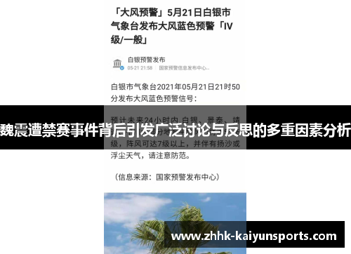 魏震遭禁赛事件背后引发广泛讨论与反思的多重因素分析
