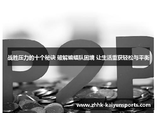 战胜压力的十个秘诀 破解蝙蝠队困境 让生活重获轻松与平衡