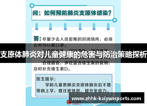 支原体肺炎对儿童健康的危害与防治策略探析