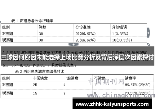 三球因何原因未能选择上场比赛分析及背后深层次因素探讨
